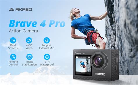 akaso brave 4 pro 4k30fps action camera
